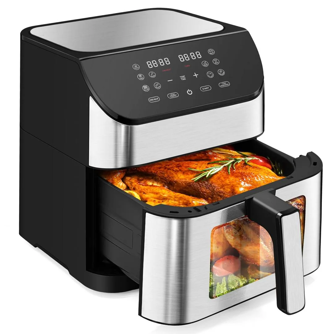 Friteuse sans huile digitale avec hublot