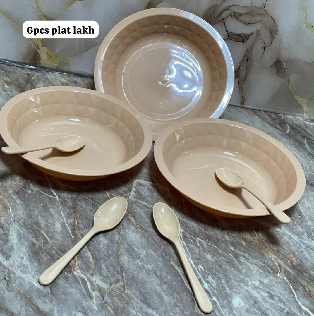 Plat lakh 6 pièces, motif diamant